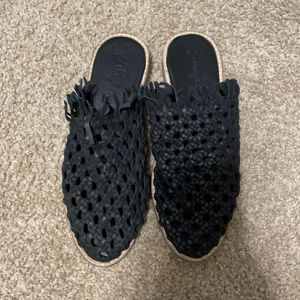 Free People Black Mules